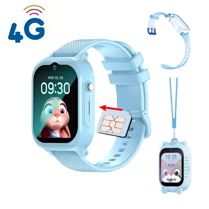 4G Kids Smart Watch with GPS Tracker and Video Call SOS Kid Watch SIM Card Children Wearable Devices Smart Watch for Boy Girls